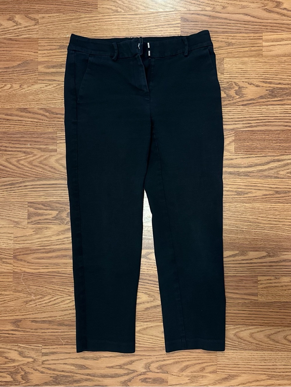 LOFT Rivera Slim Ankle Pants in Black Size 0